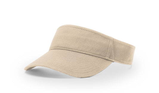 R - 45 Richardson Garment Washed Visors - Tan/Stone